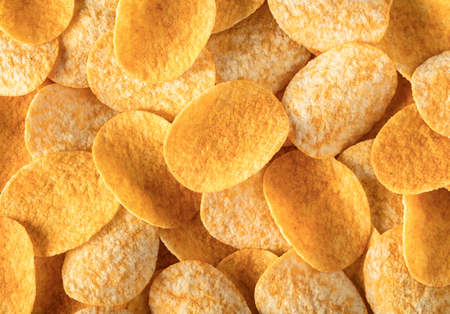 abstract background of potato chips food texture