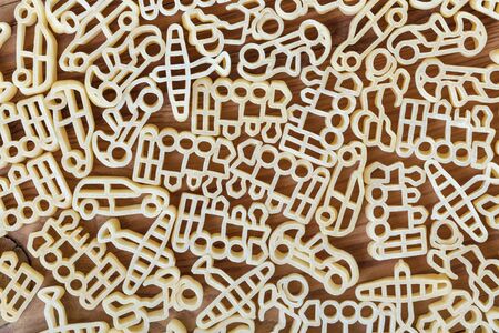 Abstract background texture of pasta in the form of transportの写真素材