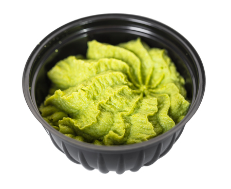 wasabi in package on white isolated backgroundの写真素材