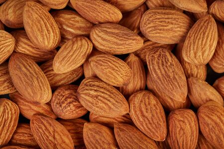 food background from almond nut texture closeup                                   の写真素材