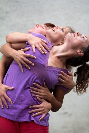 AURILLAC, FRANCE - AUGUST 24 : Hands of dancers  touching a body as part of the Aurillac International Street Theater Festival, Company D'Akipaya Danza , on august 24, 2012, in Aurillac,France. のeditorial素材