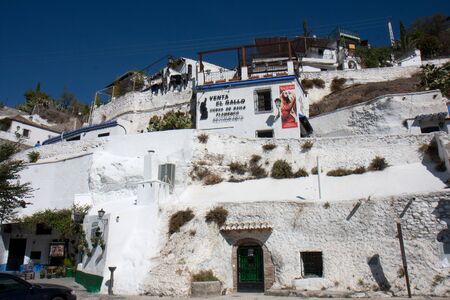 GRANADA, SPAIN - OCTOBER 2: District of Sacromonte , a neighbourhood of Granada, on October 2, 2012,  in Granada, Spain.のeditorial素材