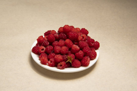 raspberries on a plate