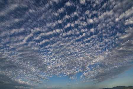 cirrus clouds in the skyの写真素材