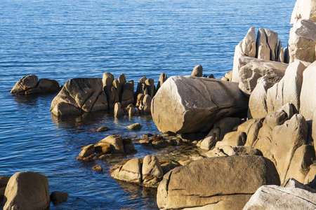 rocks and rocks on the seaの写真素材