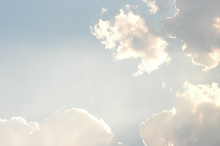 Bright summer sky and clouds