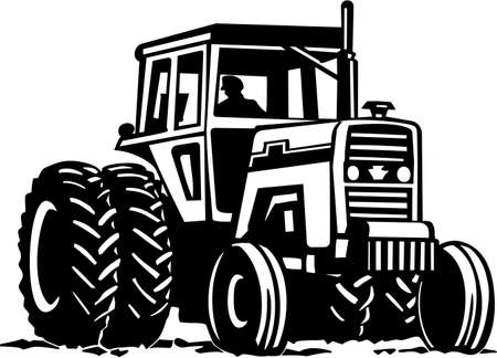 Tractor Vinyl Ready のイラスト素材