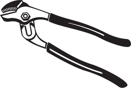 Channel Lock Pliers Vinyl Ready Vector Illustrationのイラスト素材