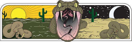 Rattlesnake Illustrationのイラスト素材