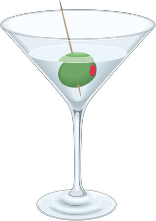Martini Cocktail Illustrationのイラスト素材