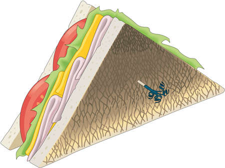 Club Sandwich Illustrationのイラスト素材