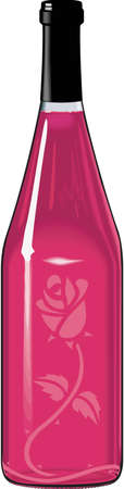 Wine Bottle Illustrationのイラスト素材