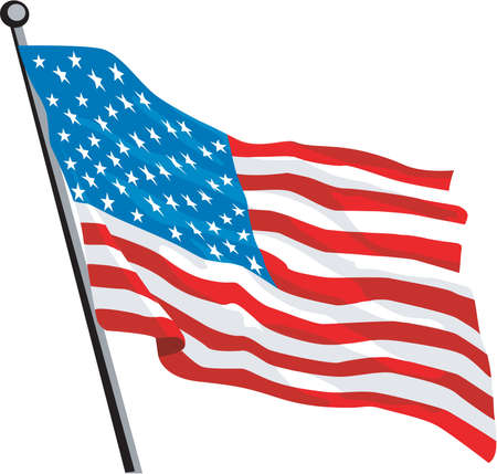 U.S. Flag Illustrationのイラスト素材