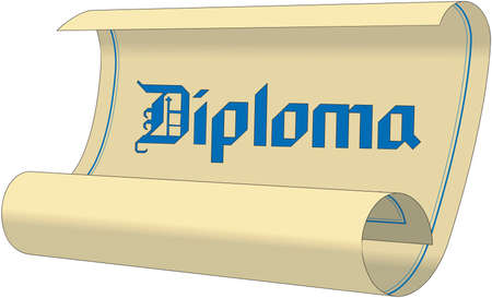 Graduation Diploma Illustrationのイラスト素材