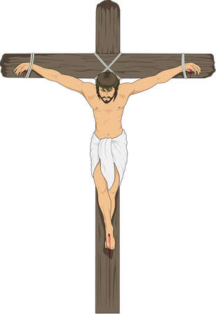 Jesus on Cross Illustrationのイラスト素材