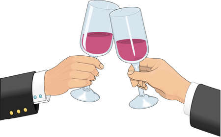 Toasting Illustrationのイラスト素材