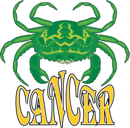 Cancer sign illustration.のイラスト素材