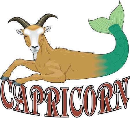 Capricorn sign illustration.のイラスト素材