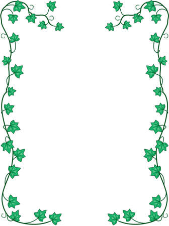 Ivy Leaves and Vines Border Illustrationのイラスト素材
