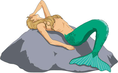 Mermaid Illustrationのイラスト素材