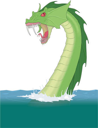 Sea Serpent Illustrationのイラスト素材