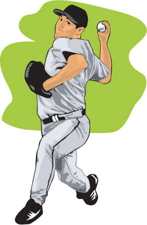 Baseball Pitcher Illustrationのイラスト素材