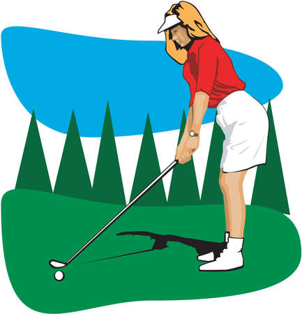 Golfer Illustrationのイラスト素材