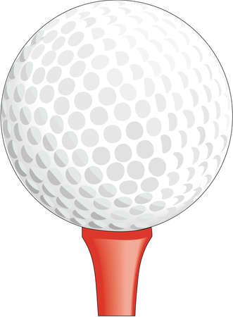 Golf Ball on Tee Illustrationのイラスト素材