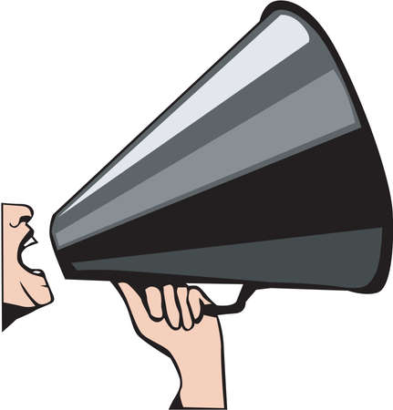 Megaphone Illustrationのイラスト素材