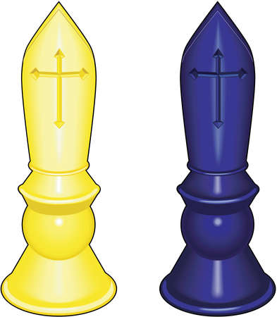 Chess bishops illustration.のイラスト素材