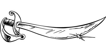 Pirate Sword Illustrationのイラスト素材