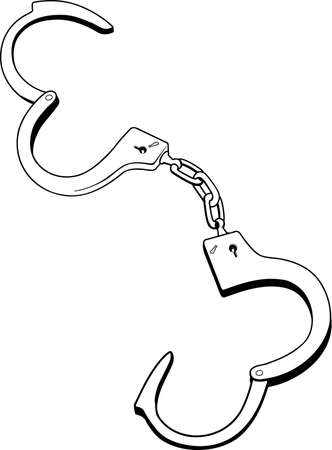 Handcuffs Illustration.のイラスト素材