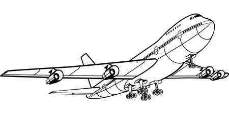 Jet Liner Illustrationのイラスト素材