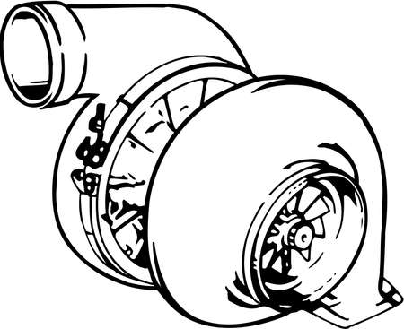 Turbocharger Illustrationのイラスト素材
