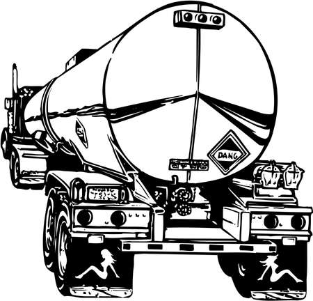 Tanker Truck Illustrationのイラスト素材