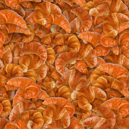 Croissants Seamless Texture Tileの写真素材