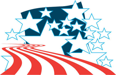 Stars and Stripes Vector Backgroundのイラスト素材