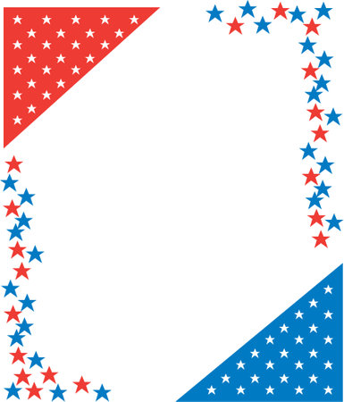 Red White Blue Stars Vector Backgroundのイラスト素材