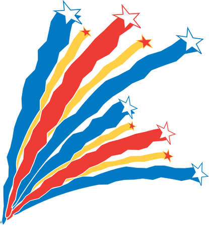 Star Streamers Vector Backgroundのイラスト素材