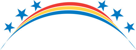 Star Ribbons Vector Backgroundのイラスト素材