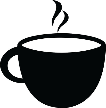 Cup Black and White Vector Illustrationのイラスト素材