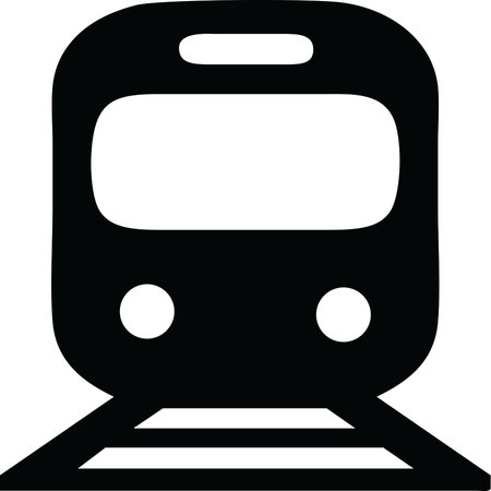 Train Black and White Vector Illustrationのイラスト素材