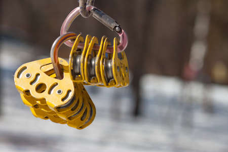 Passage sections on ropes in the Park high-rise extremeの写真素材