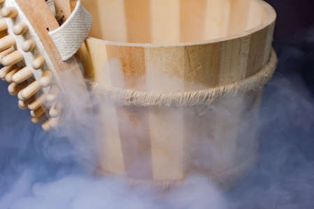 A wooden tub.の写真素材