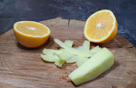 Juicy lemon with ginger useful set.Wellness collectionの写真素材