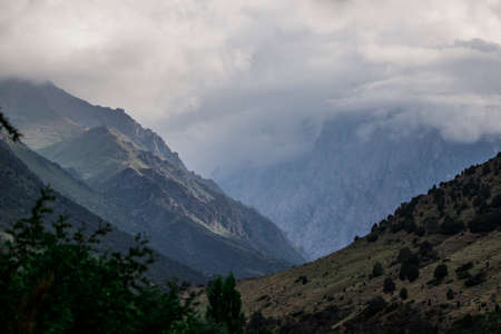 The mountains of Kyrgyzstanの写真素材