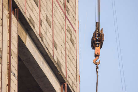 work tower crane on the construction site.