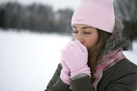 Warms hands の写真素材