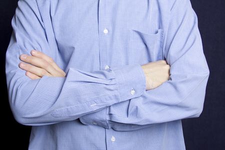 Man folding armsの写真素材