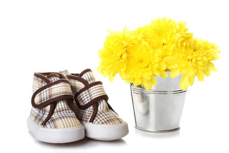 Congratulations card for the newbornの写真素材